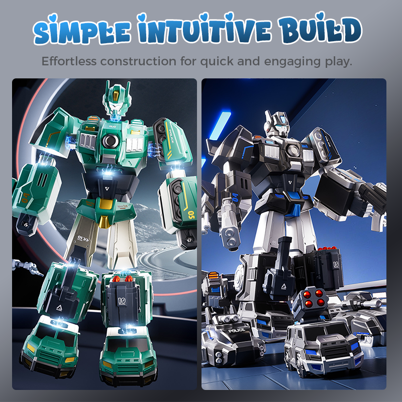 50% RABATT | 9-in-1 MorphoMax™ | 9-in-1 Transformationsspielzeug für Kinder – Fahrzeuge, Roboter & Kreatives Bauen