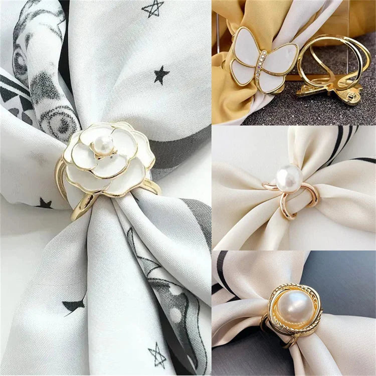 1+1 GRATIS | BloomLoop™ | Perlen-Schalclip – Elegantes Styling-Accessoire in 3 Sekunden