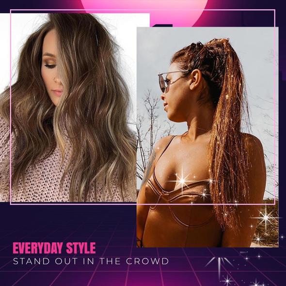 1+1 GRATIS | PrismeHair™ | Glitzernde Haar-Tinsel Extensions für funkelnde Styles