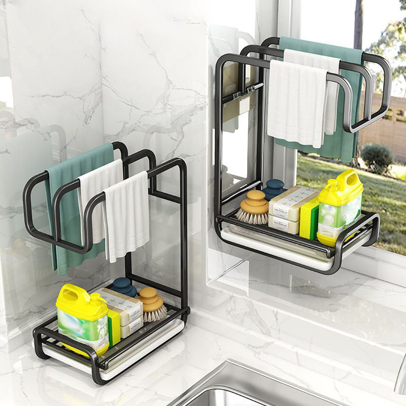 TidyRack | Küchen-Organizer für Tücher & Schwämme | Hygienischer Halter mit Abfluss