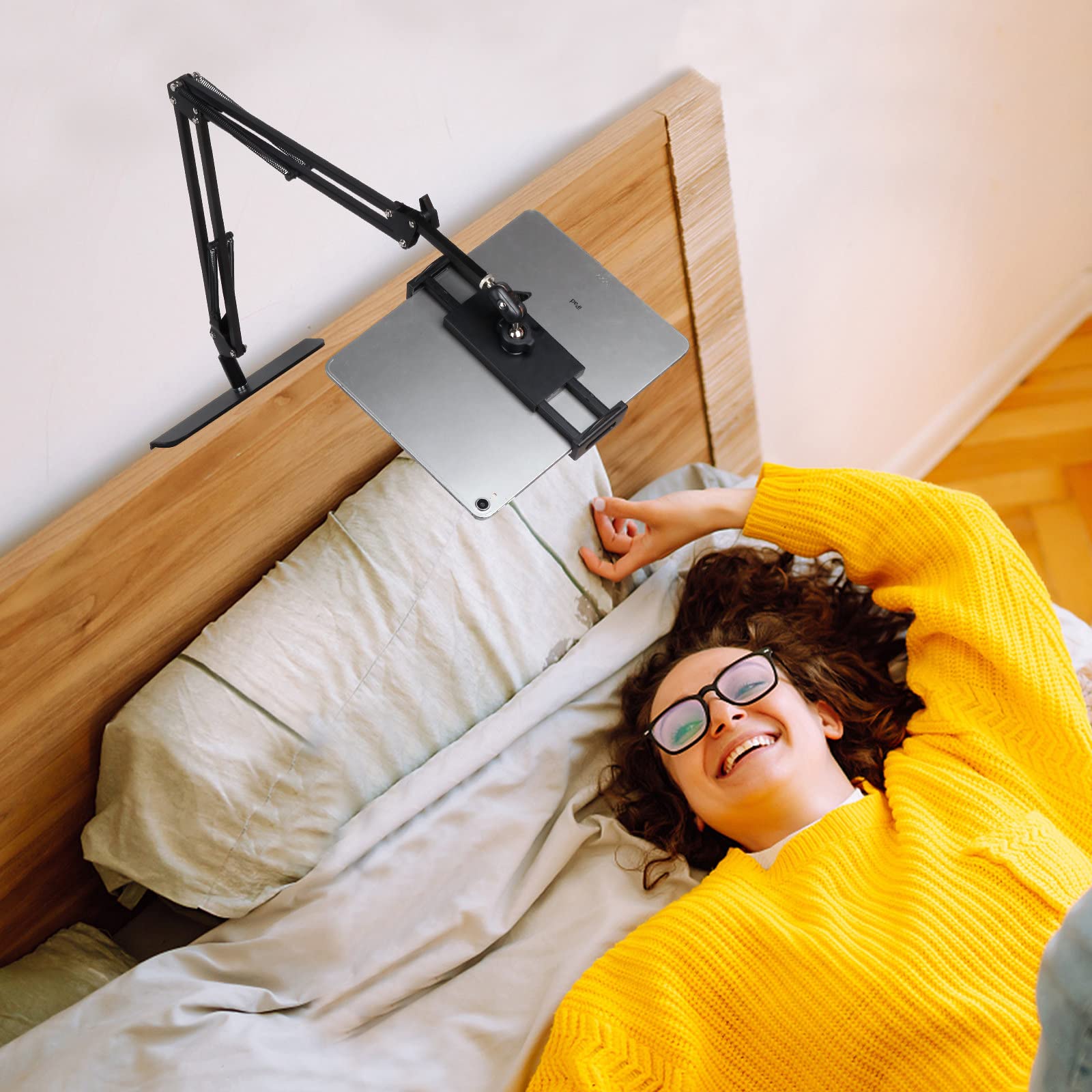 50% RABATT | FlexiView™ | Handy & Tablet Halterung – Unsichtbarer Bett- & Sofa-Ständer mit 360° Drehung