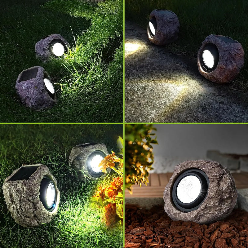 50% RABATT | BeamRock™ | Solar LED Gartenleuchte – Naturstein-Optik & wetterfest