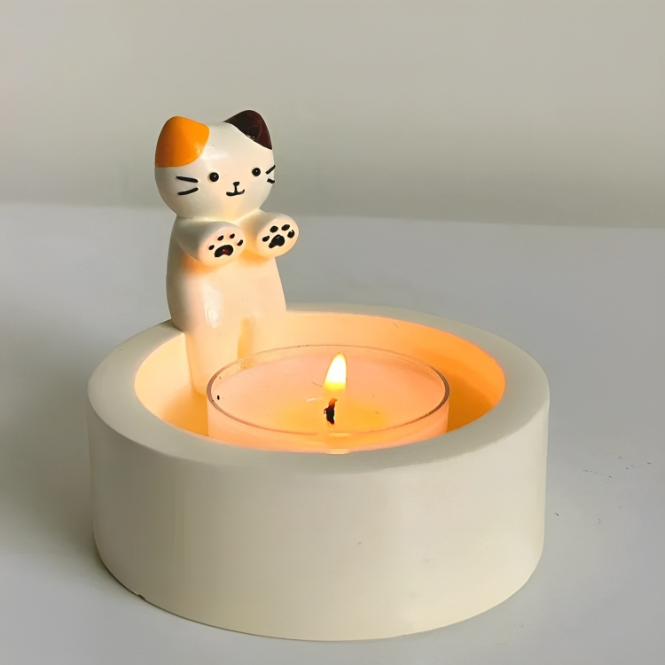 1+1 GRATIS | FelineFlame™ | Süßer Katzen-Kerzenhalter für Wärme, Charme & Gemütlichkeit in deinem Zuhause