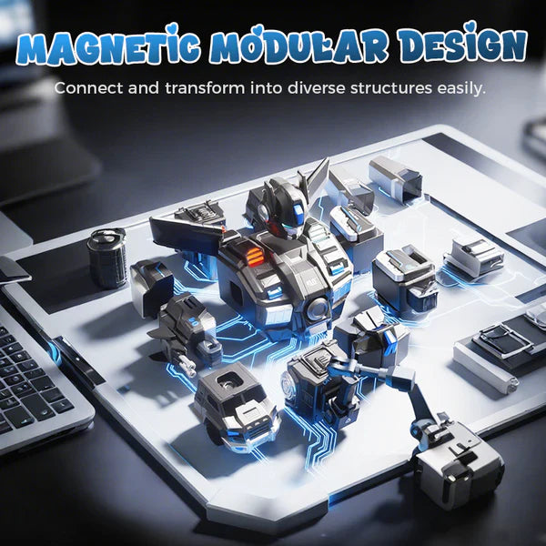 50% RABATT | 9-in-1 MorphoMax™ | 9-in-1 Transformationsspielzeug für Kinder – Fahrzeuge, Roboter & Kreatives Bauen