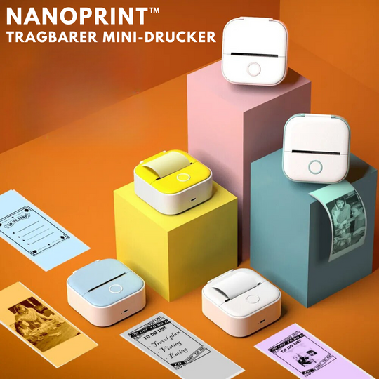 50 % Rabatt | NanoPrint™ | Tragbarer Mini-Drucker für einfache, mobile Ausdrucke