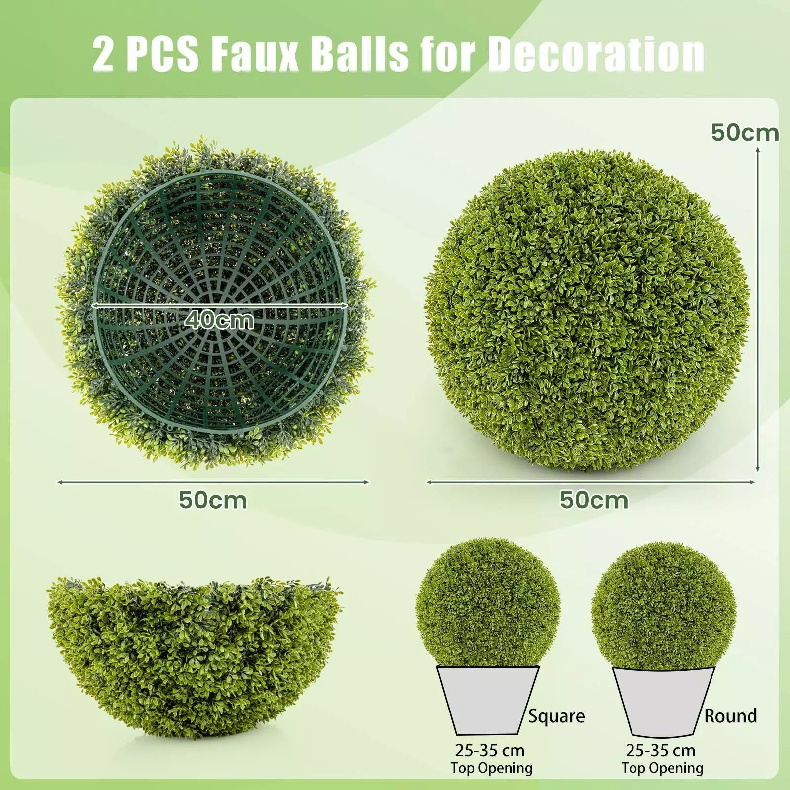1+1 GRATIS | GreenSphere | Immergrüner Charme für Haus &amp; Garten