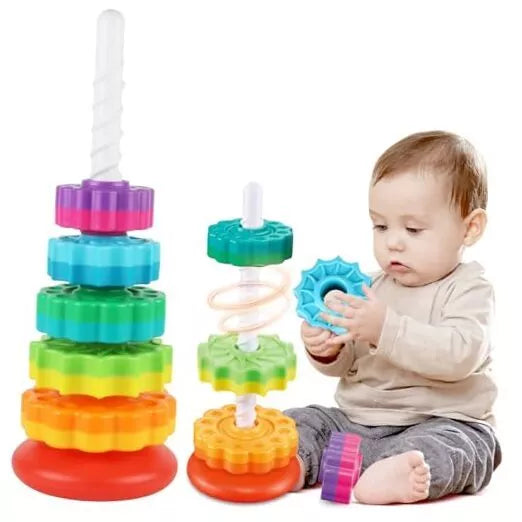 KidsSpin | Spielzeug zum Drehen und Stapeln - Spielspaß und Gehirnjogging für Kleinkinder!