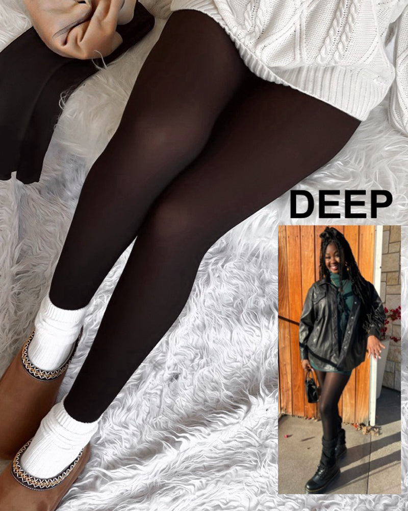 SheerCozy™ | Transluzente Strumpfhose mit Fleece-Futter