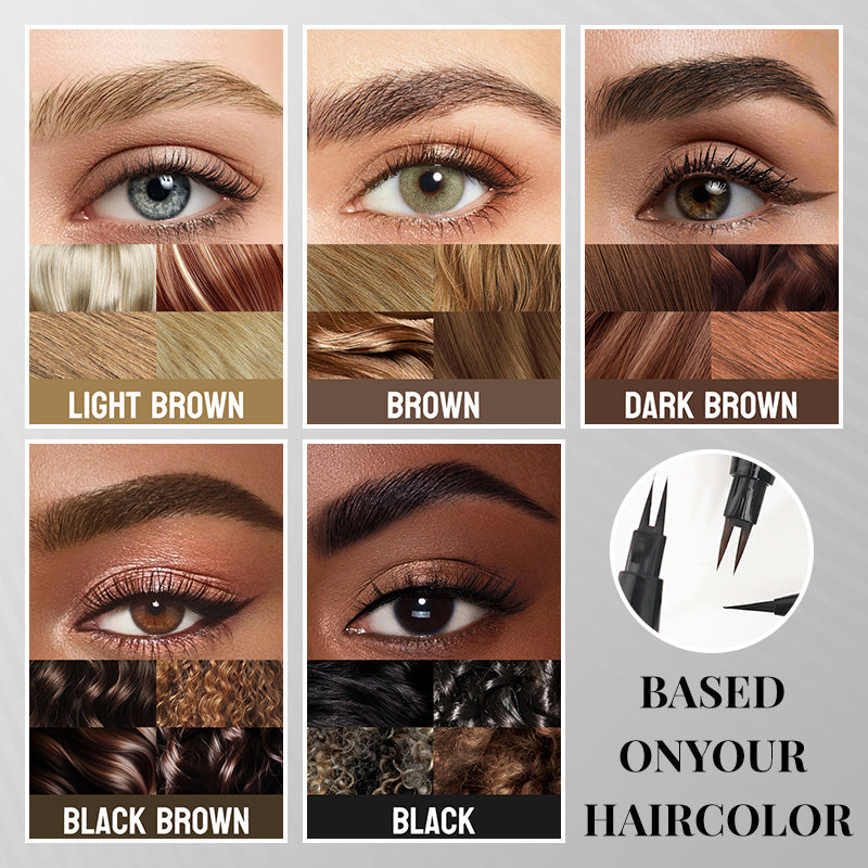 1+1 GRATIS | BrowMaster™ | 2-in-1 Flüssiges Augenbrauenstift