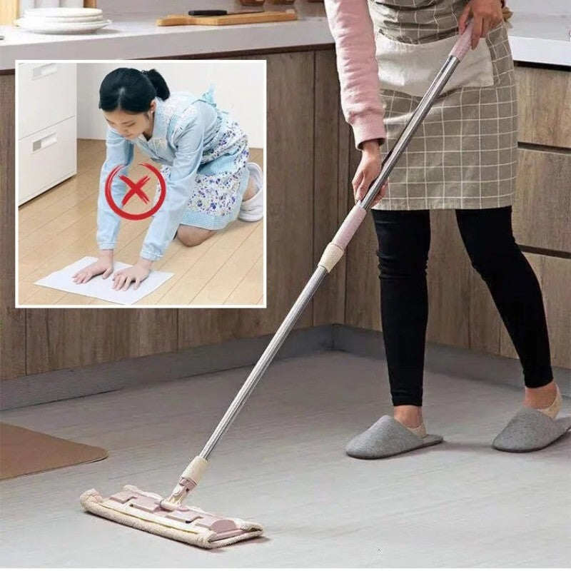 Mopmate™ | Flachmopp mit Edelstahlgriff, mit wiederverwendbaren, waschbaren Wischtüchern