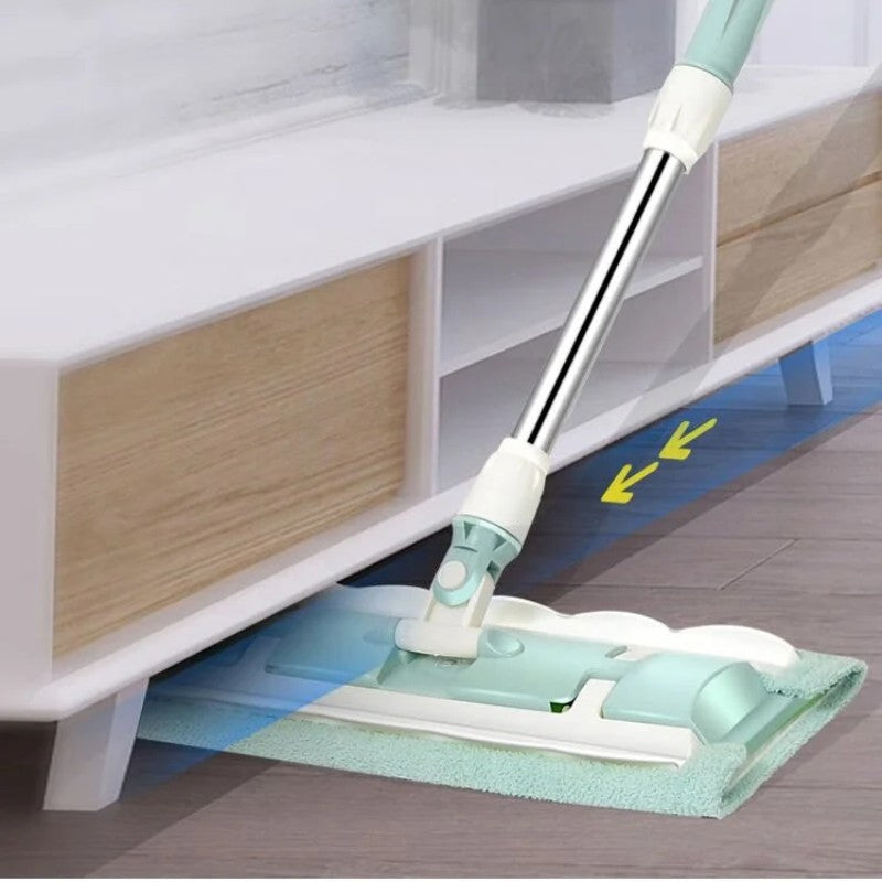 Mopmate™ | Flachmopp mit Edelstahlgriff, mit wiederverwendbaren, waschbaren Wischtüchern