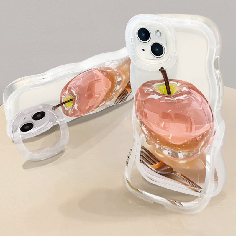 1+1 Gratis | FreshCover™ | Apple Muster Transparente Handyhülle für iPhone mit stylischem Schutz