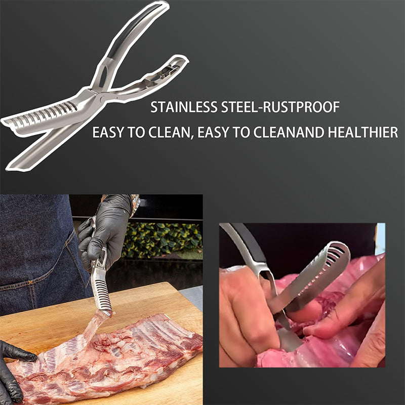 1+1 Gratis | GrillMasterZange™ | BBQ-Zange aus Edelstahl – Perfekter Griff für Rippchen & mehr
