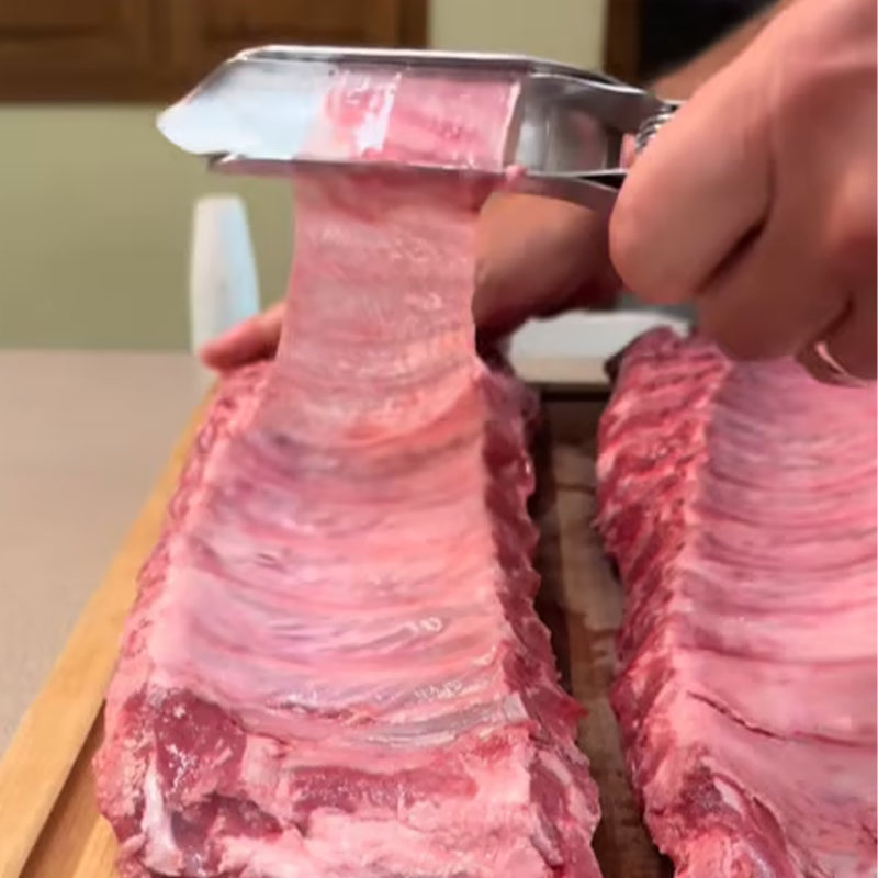 1+1 Gratis | GrillMasterZange™ | BBQ-Zange aus Edelstahl – Perfekter Griff für Rippchen & mehr