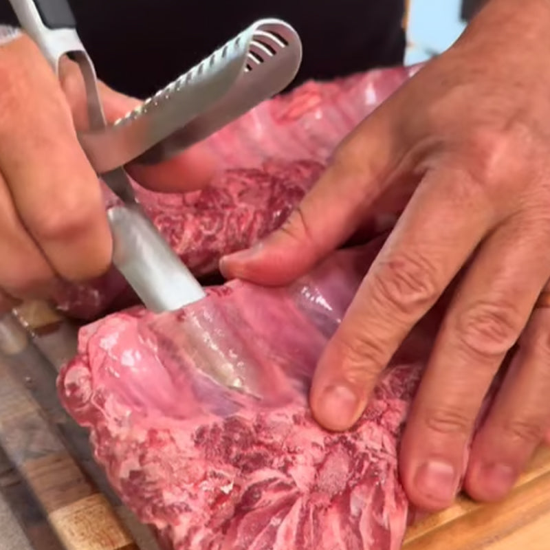 1+1 Gratis | GrillMasterZange™ | BBQ-Zange aus Edelstahl – Perfekter Griff für Rippchen & mehr
