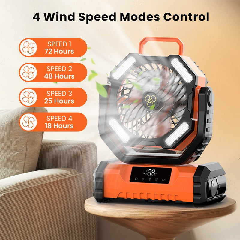 TranquilBreeze™ | Tragbarer oszillierender Ventilator mit Fernbedienung