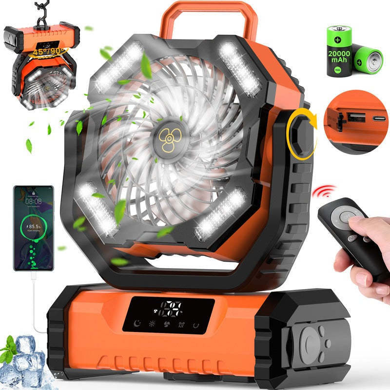 TranquilBreeze™ | Tragbarer oszillierender Ventilator mit Fernbedienung