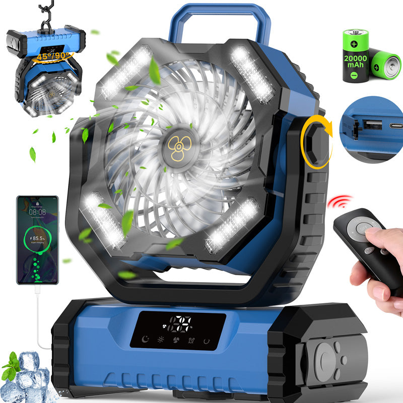 TranquilBreeze™ | Tragbarer oszillierender Ventilator mit Fernbedienung